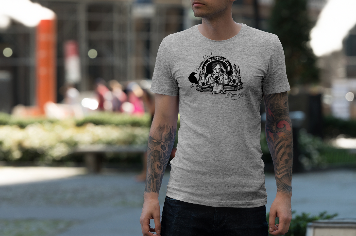 El Cuervo Ilustración MEN Camiseta