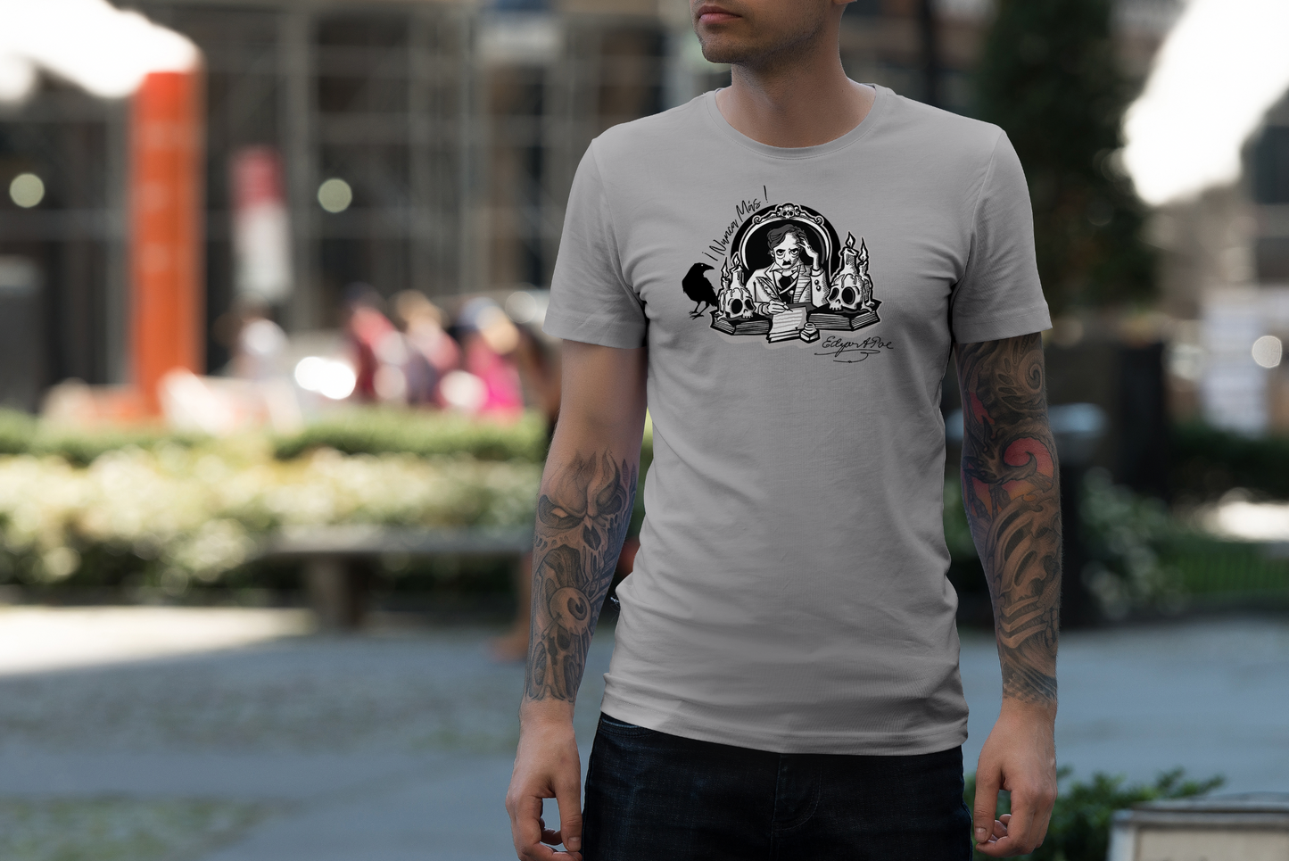 El Cuervo Ilustración MEN Camiseta