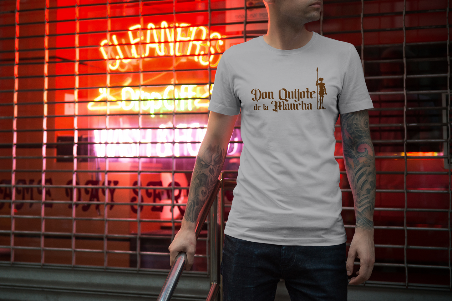 Don Quijote Silueta MEN Camiseta